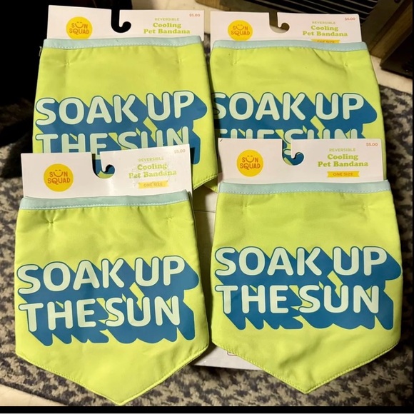 Sun Squad Reversible Pet Cooling Bandana. Lot of 4. - Picture 2 of 3
